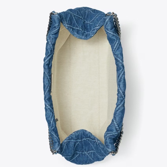 Tory Burch FLEMING SOFT DENIM HOBO BAG - Picture 5 of 6